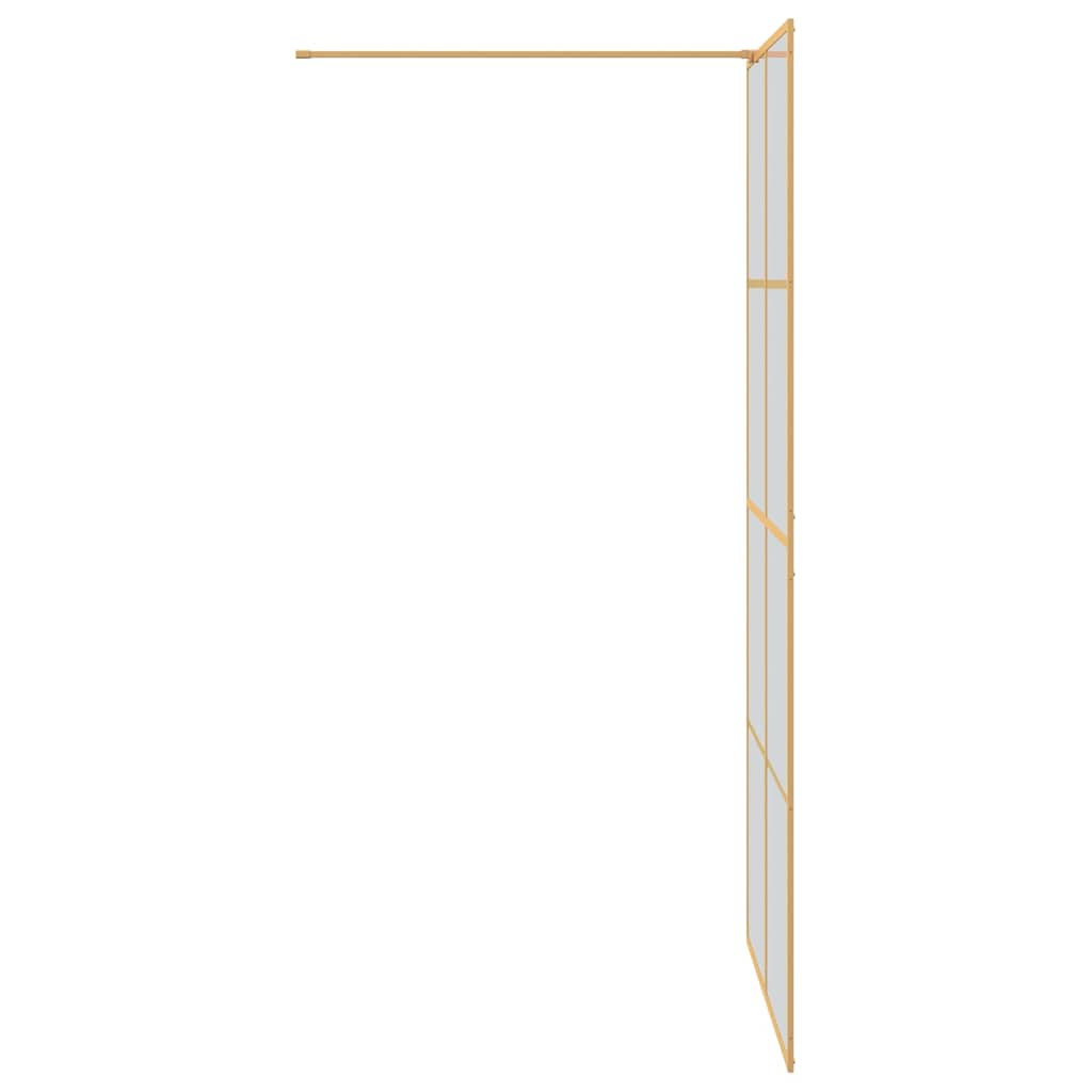 Pared de Ducha Walk-in Dorado 100 x 195 cm vidrio templado