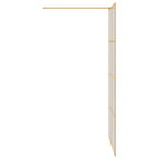 Pared de Ducha Walk-in Dorado 100 x 195 cm vidrio templado