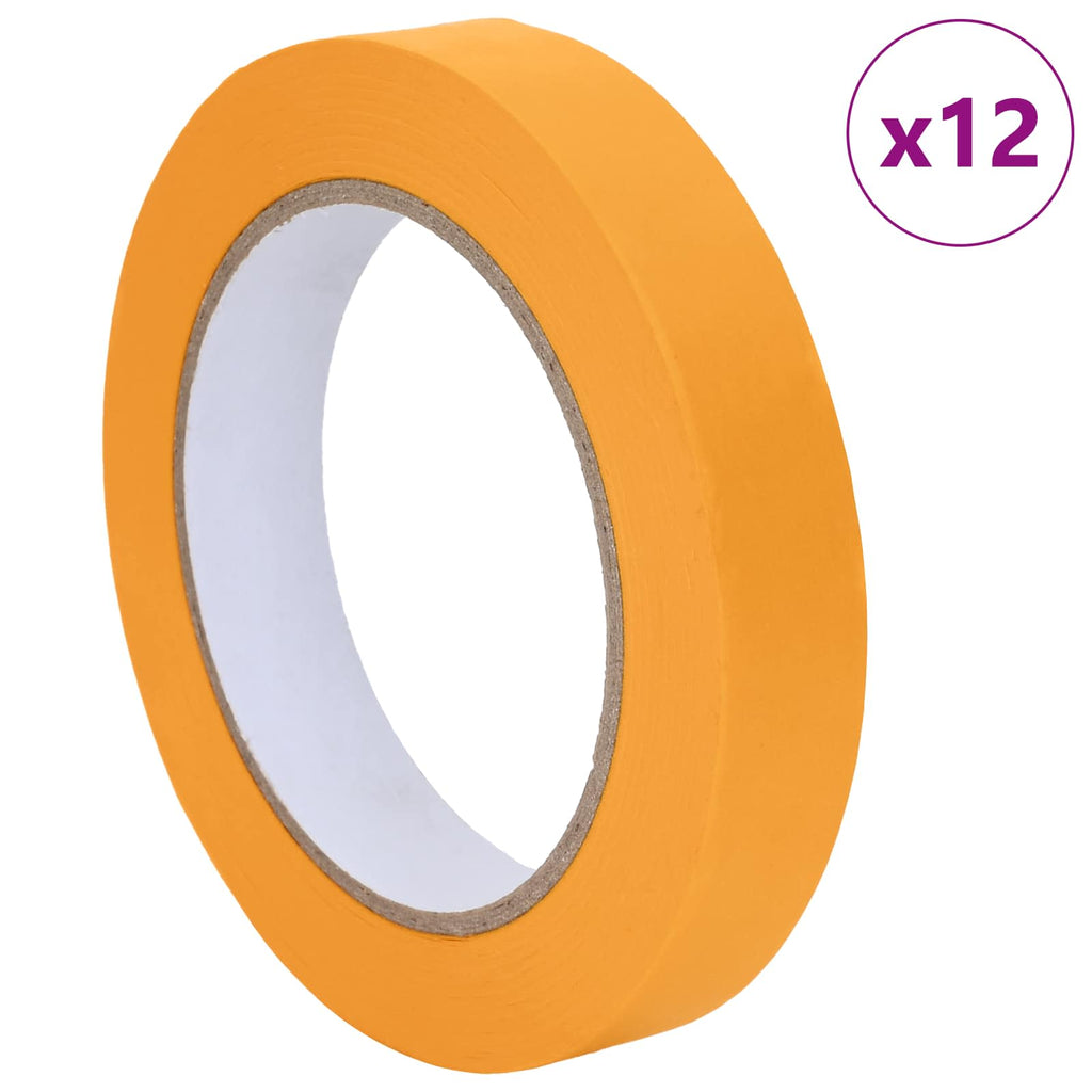 Cintas de Enmascarar para Pintores 12 pcs Amarillo 19mm x 50m