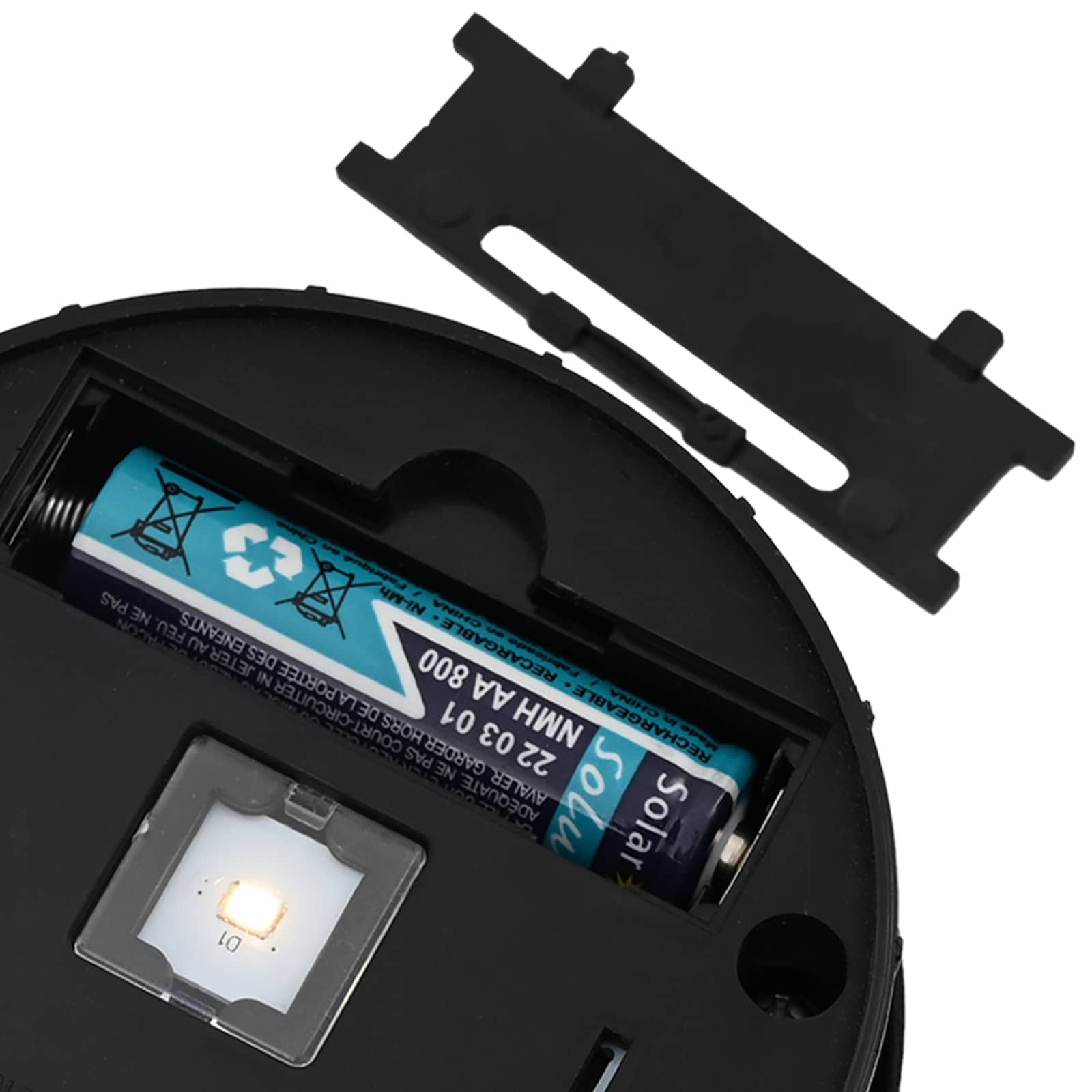 Luz de Sendero LED Solar 2 pcs Acero laminado en frío
