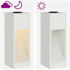 Luz de Sendero LED Solar 2 pcs Acero laminado en frío