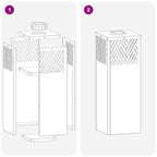 Luz de camino LED solar 2 pcs Acero laminado en frío