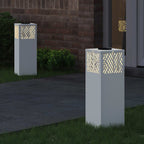Luz de camino LED solar 2 pcs Acero laminado en frío