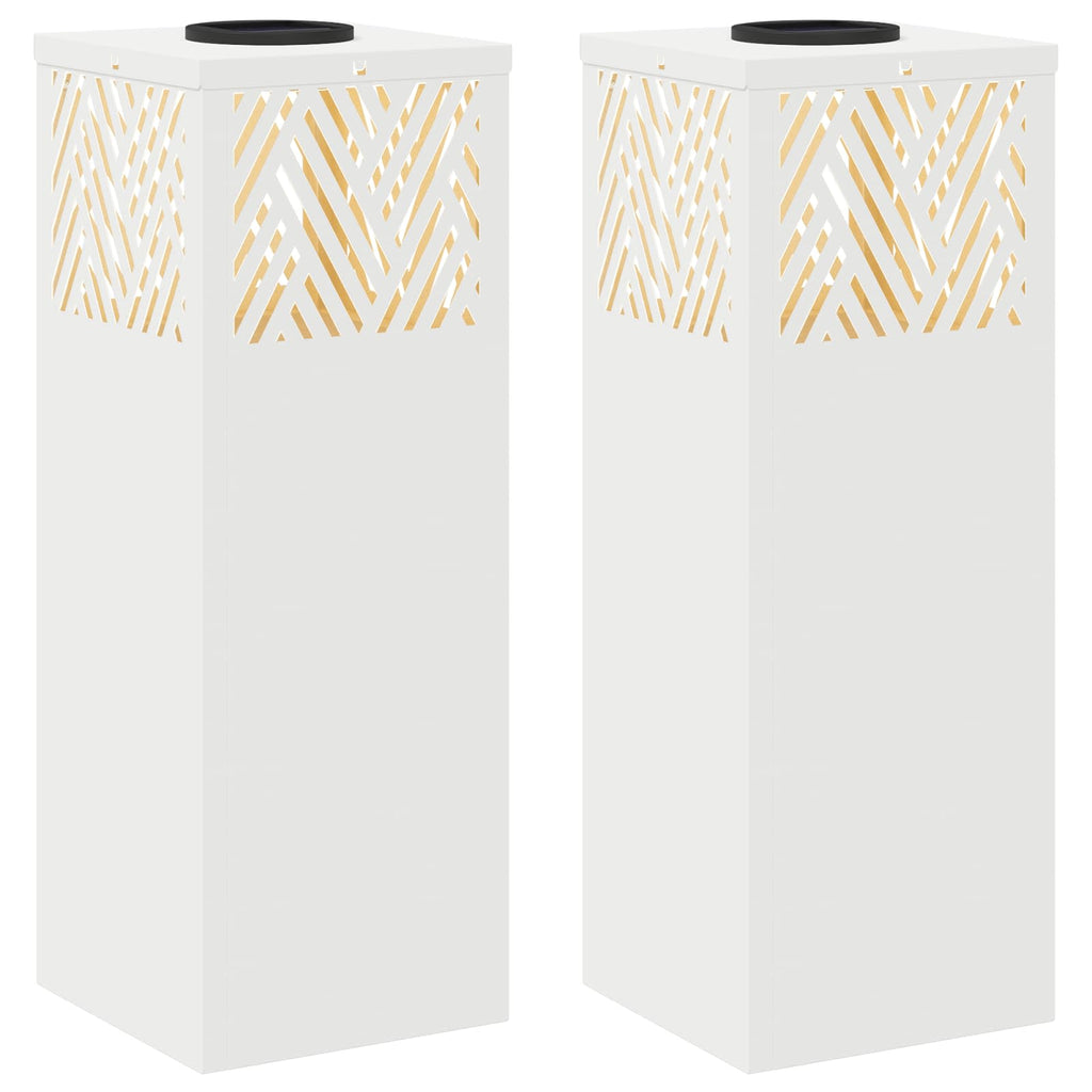Luz de camino LED solar 2 pcs Acero laminado en frío