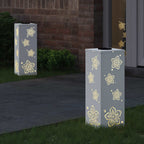Luz de camino LED solar 2 pcs Acero laminado en frío