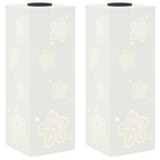 Luz de camino LED solar 2 pcs Acero laminado en frío