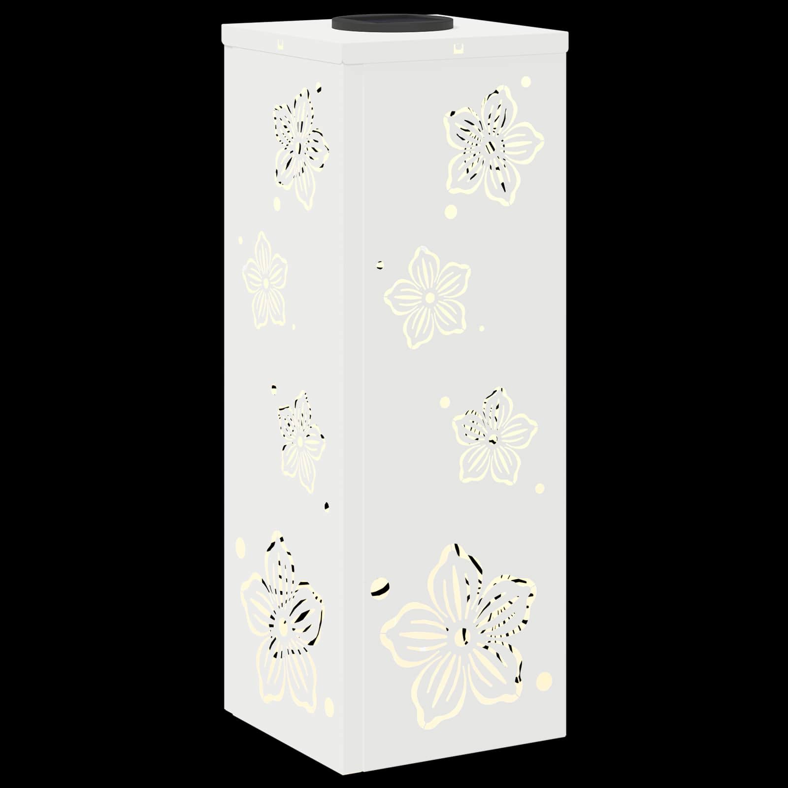 Luz de camino LED solar 2 pcs Acero laminado en frío