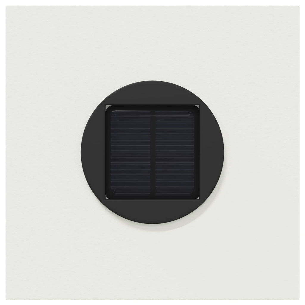 Luz de camino LED solar 2 pcs Acero laminado en frío