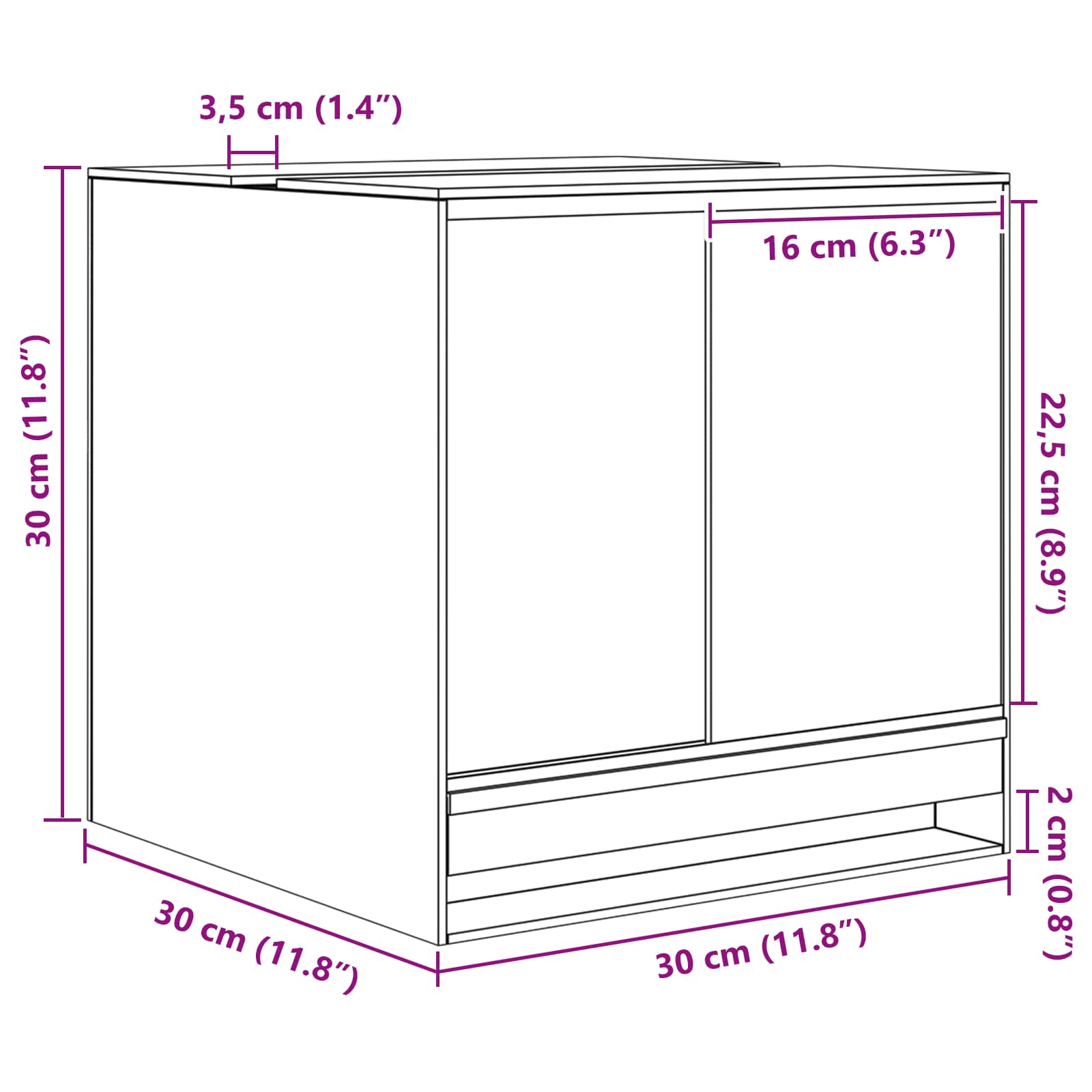 Terrario Transparente 30 x 30 x 30 cm Cristal