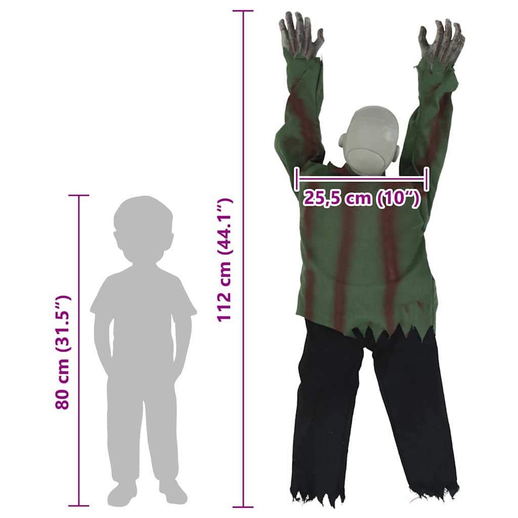 Zombie rastreador de Halloween Verde 112 x 25.5 x 21.5 cm