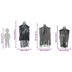Fantasma Colgante de Halloween 3 pcs Negro 66 x 110 cm