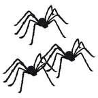 Decoración de Araña de Halloween 3 pcs Negro 150 cm