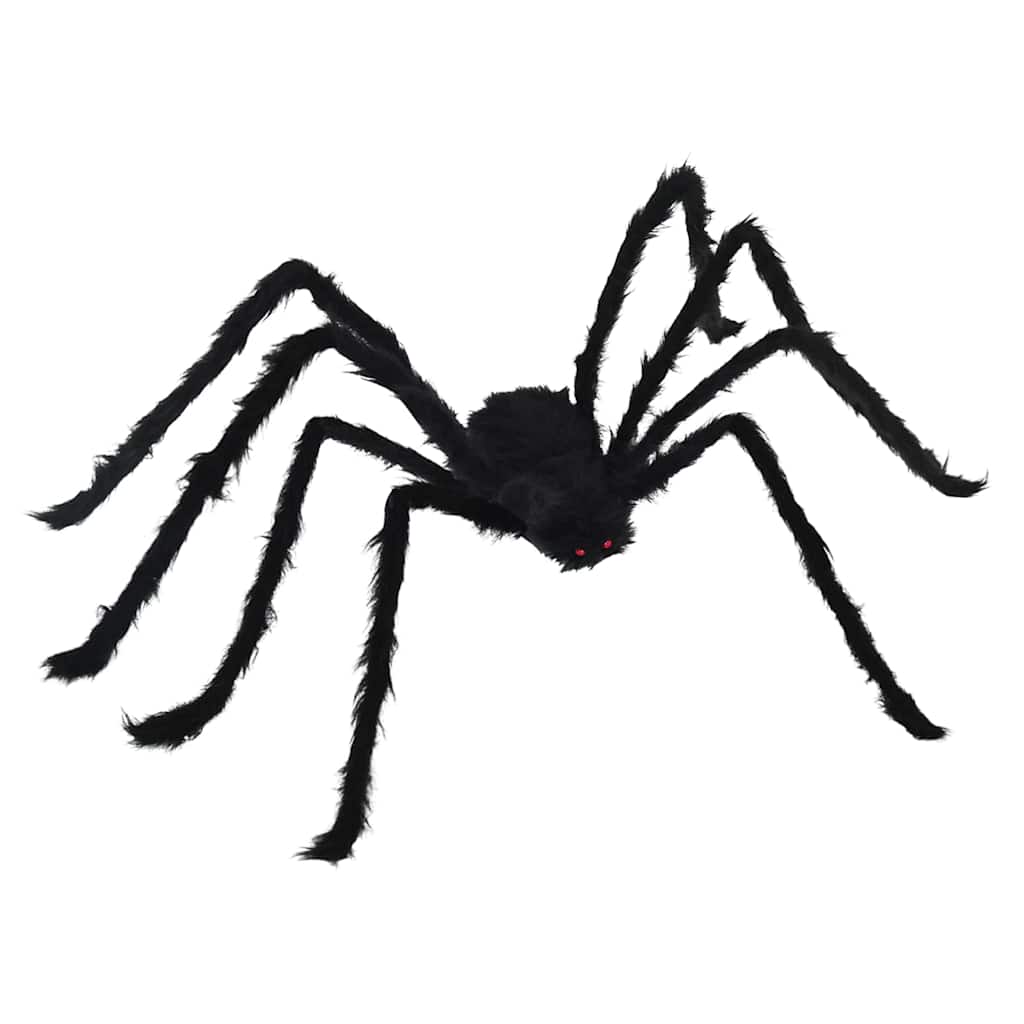 Decoración de Araña de Halloween 3 pcs Negro 150 cm