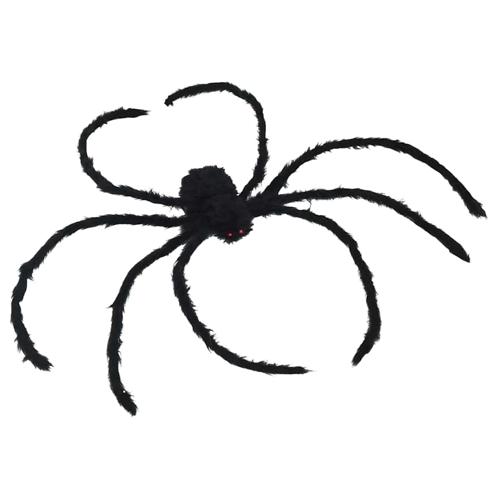 Decoración de Araña de Halloween 3 pcs Negro 150 cm