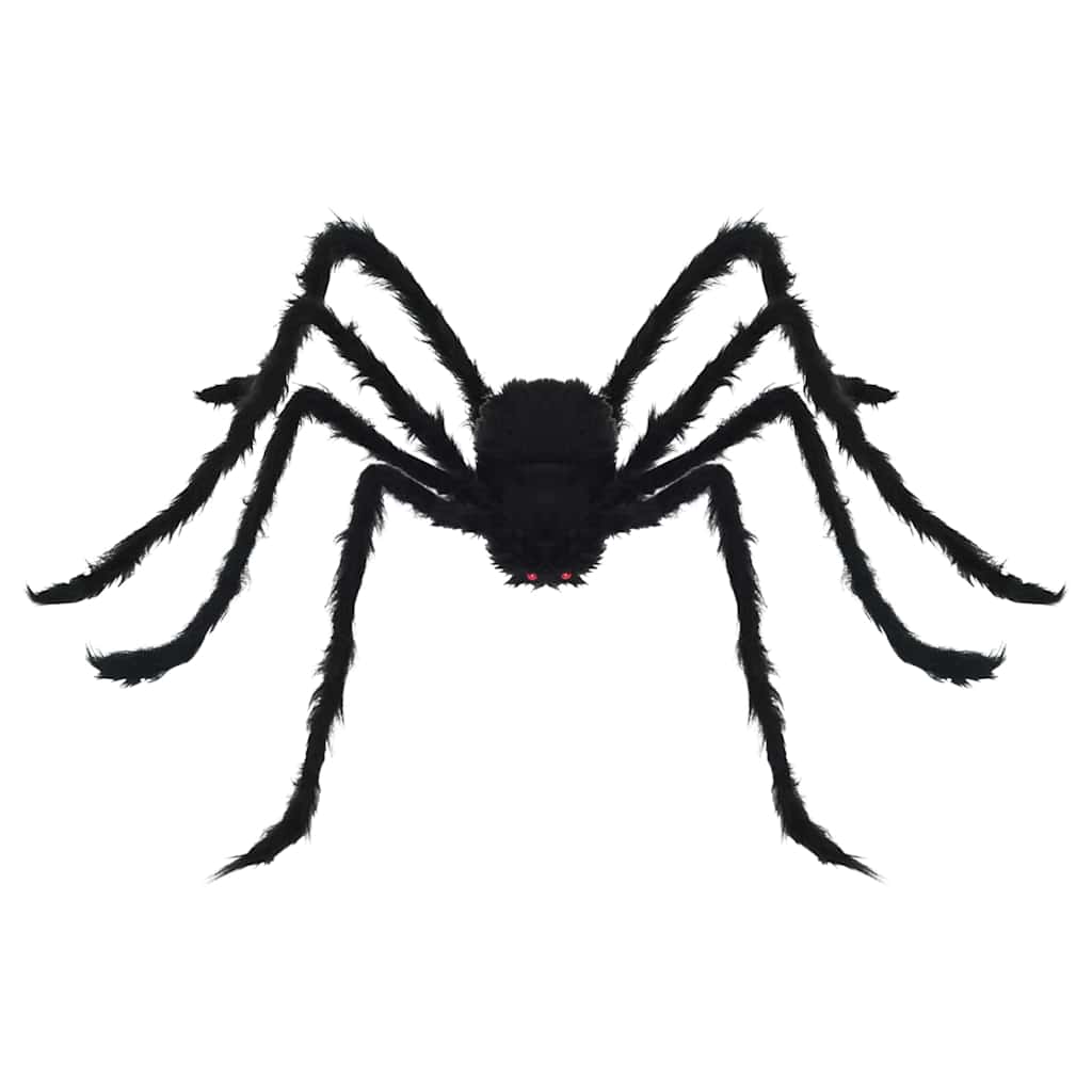 Decoración de Araña de Halloween 3 pcs Negro 150 cm