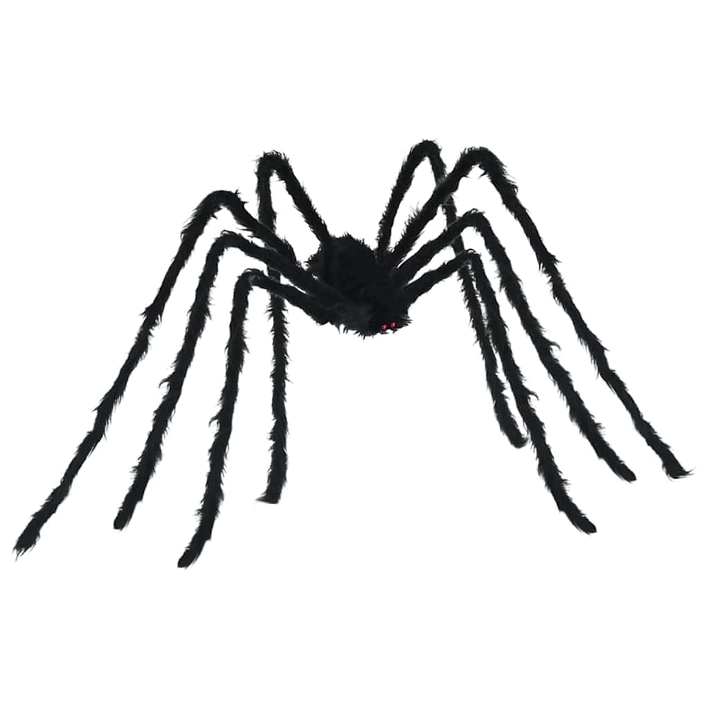 Decoración de Araña de Halloween con Telarañas 2 pcs Negro y