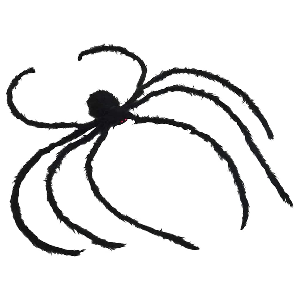 Decoración de Araña de Halloween con Telarañas 2 pcs Negro y