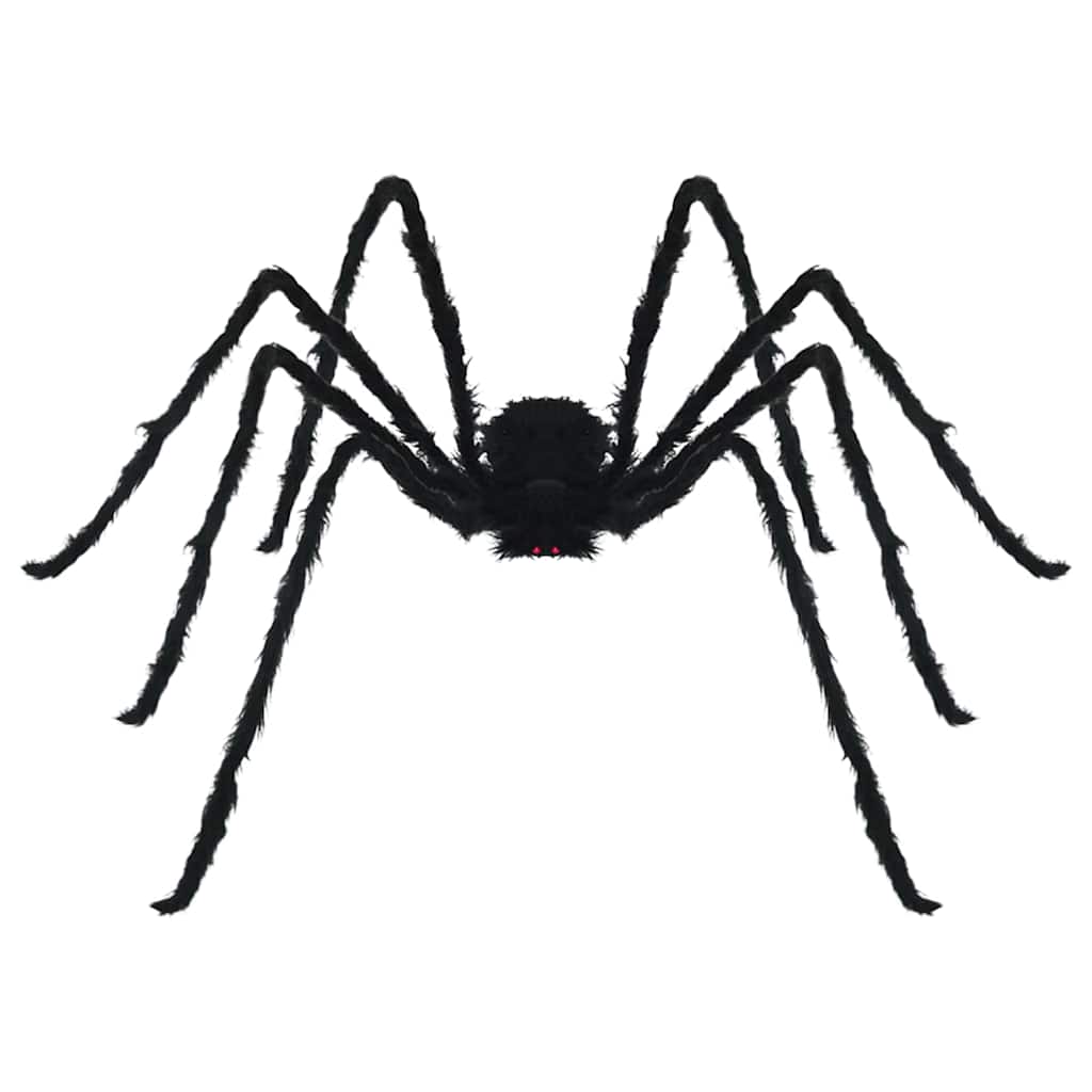 Decoración de Araña de Halloween con Telarañas 2 pcs Negro y