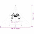 Decoración de Araña de Halloween con Telarañas 2 pcs Negro y