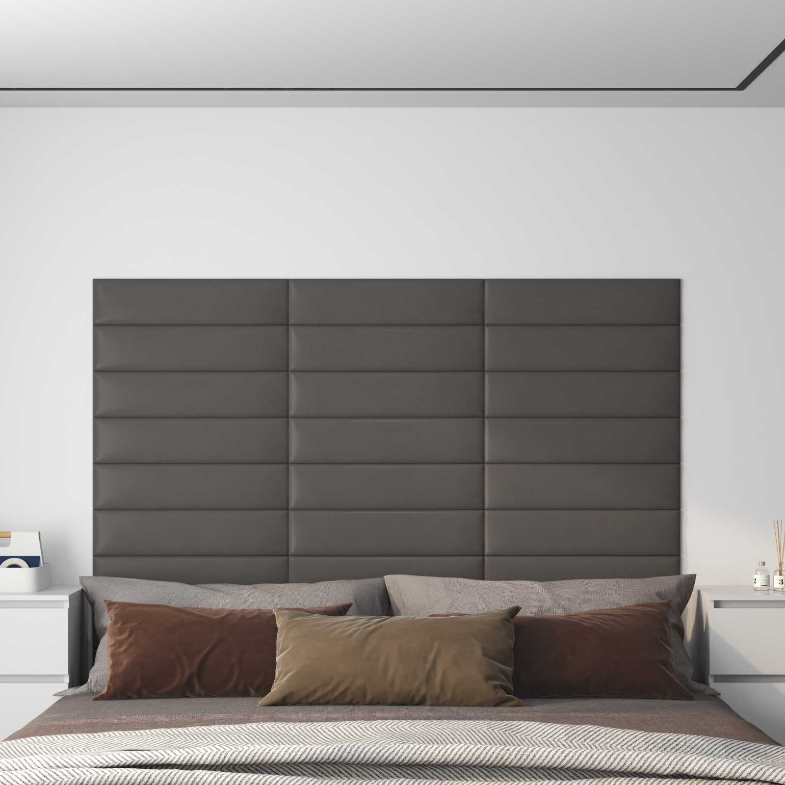 Cabecero de Pared 12 pcs Capuchino 30 x 15 cm tela