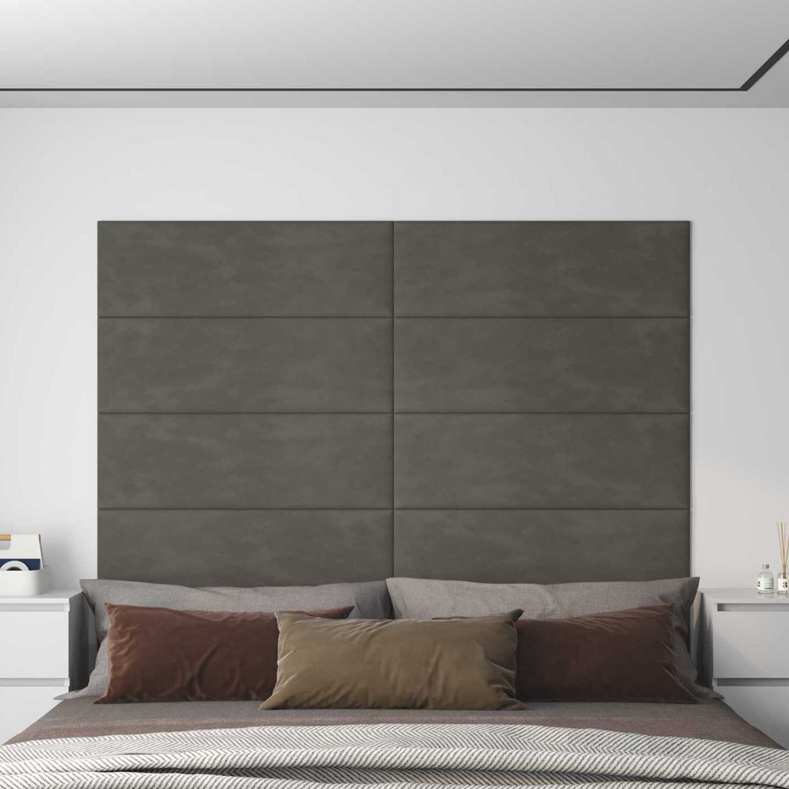 Cabecero de Pared 12 pcs Azul Terciopelo