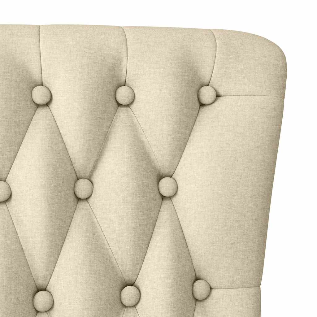 Silla de estilo zueco Crema 56,5 x 70 x 110 cm tela