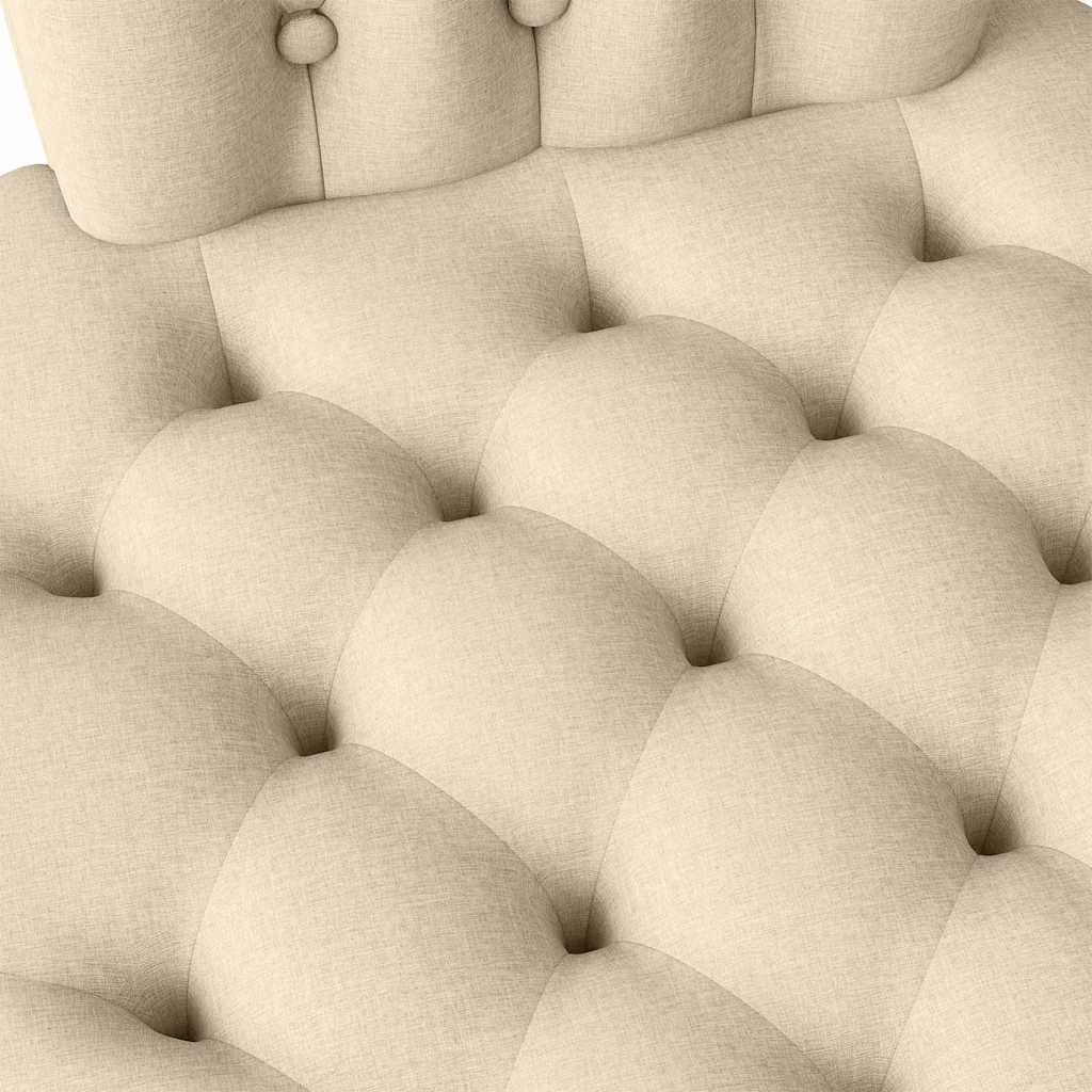 Silla de estilo zueco Crema 56,5 x 70 x 110 cm tela