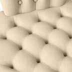 Silla de estilo zueco Crema 56,5 x 70 x 110 cm tela