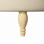 Silla de estilo zueco Crema 56,5 x 70 x 110 cm tela