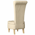 Silla de estilo zueco Crema 56,5 x 70 x 110 cm tela