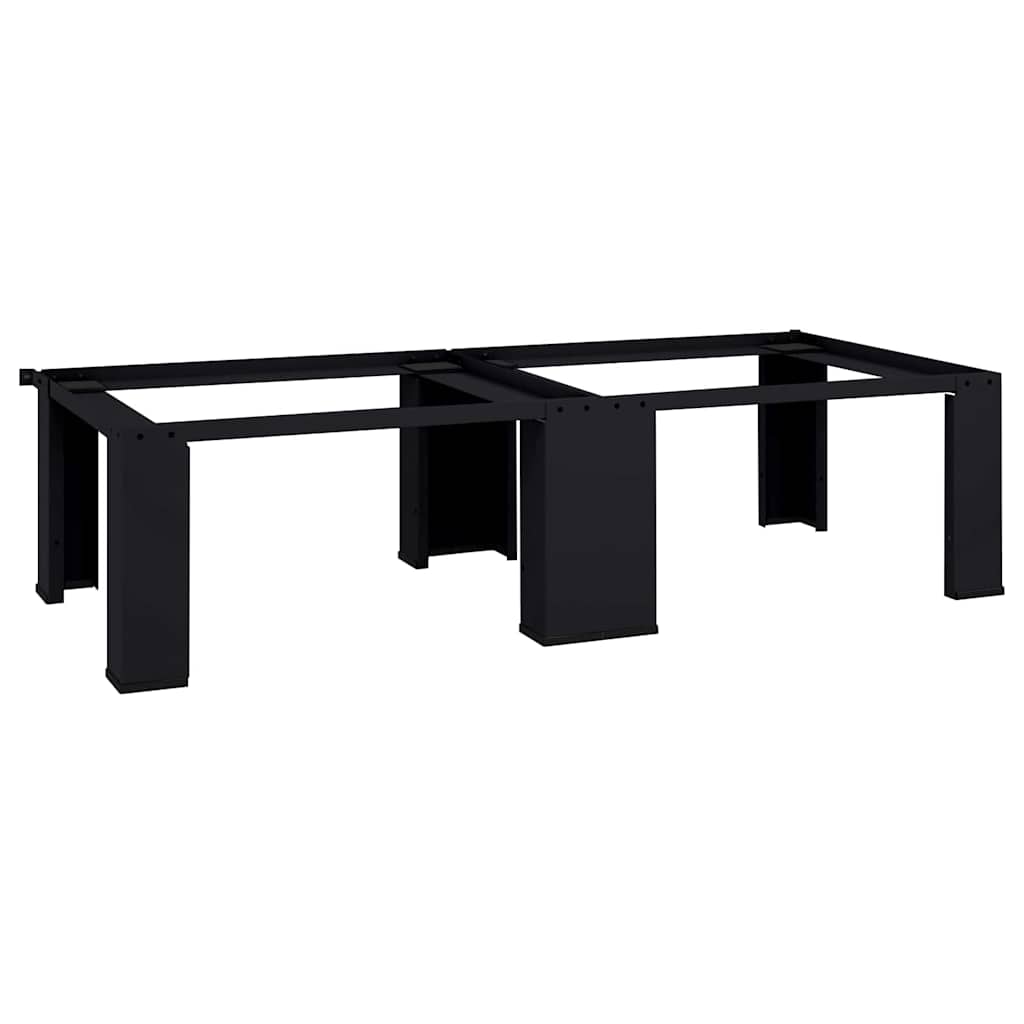 Pedestal for Washing Machine 2 pcs Black 120 x 56 x 52 cm Steel