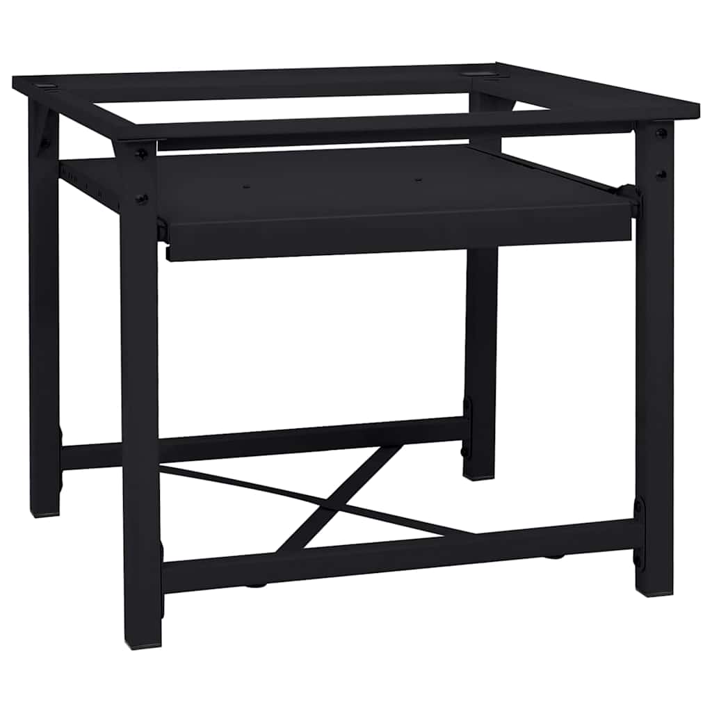 Pedestal for Washing Machine 2 pcs Black 120 x 56 x 52 cm Steel