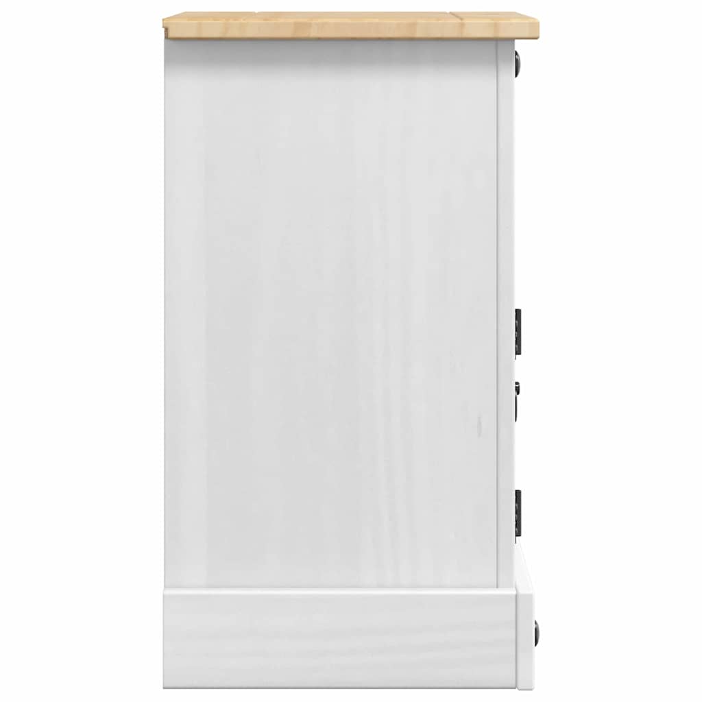 Mesita de Noche Corona 35 x 32,5 x 58 cm Madera de pino macizo