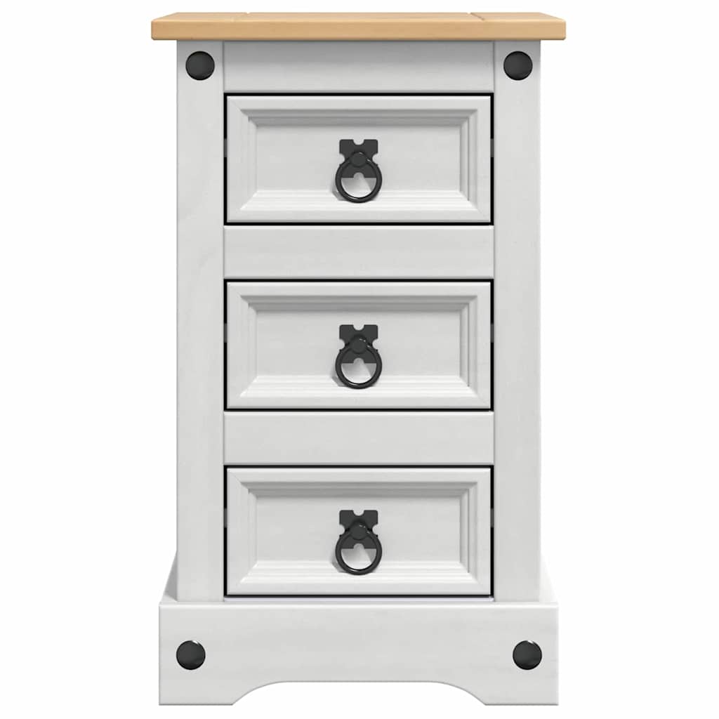 Mesita de Noche Corona 35 x 32,5 x 58 cm Madera de pino macizo