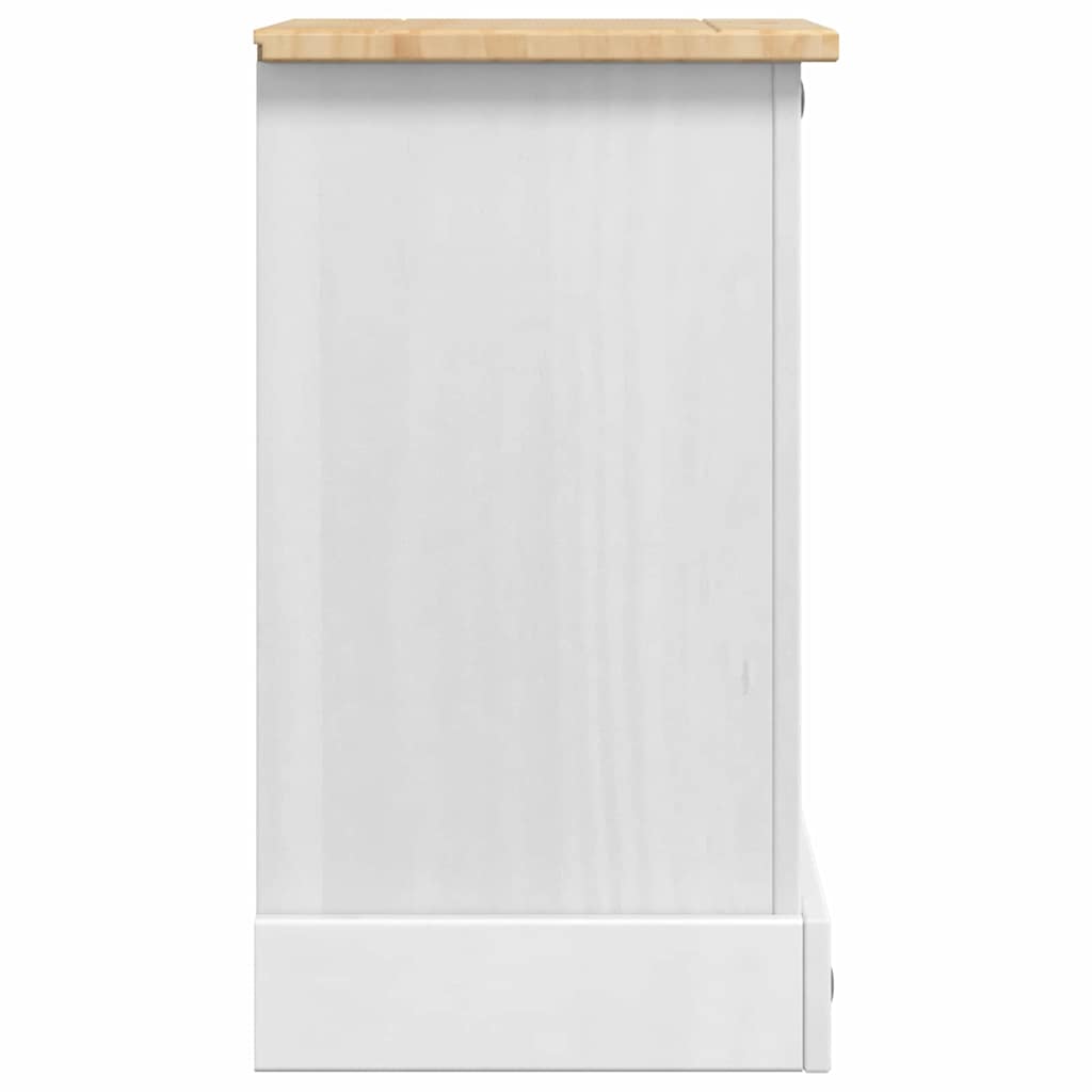 Mesita de Noche Corona 35 x 32,5 x 58 cm Madera de pino macizo