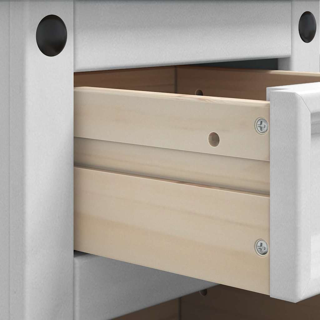 Mesita de Noche Corona 35 x 32,5 x 74 cm Madera de pino macizo