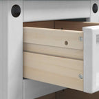 Mesita de Noche Corona 35 x 32,5 x 74 cm Madera de pino macizo