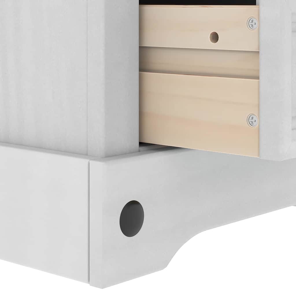 Mesita de Noche Corona 35 x 32,5 x 74 cm Madera de pino macizo