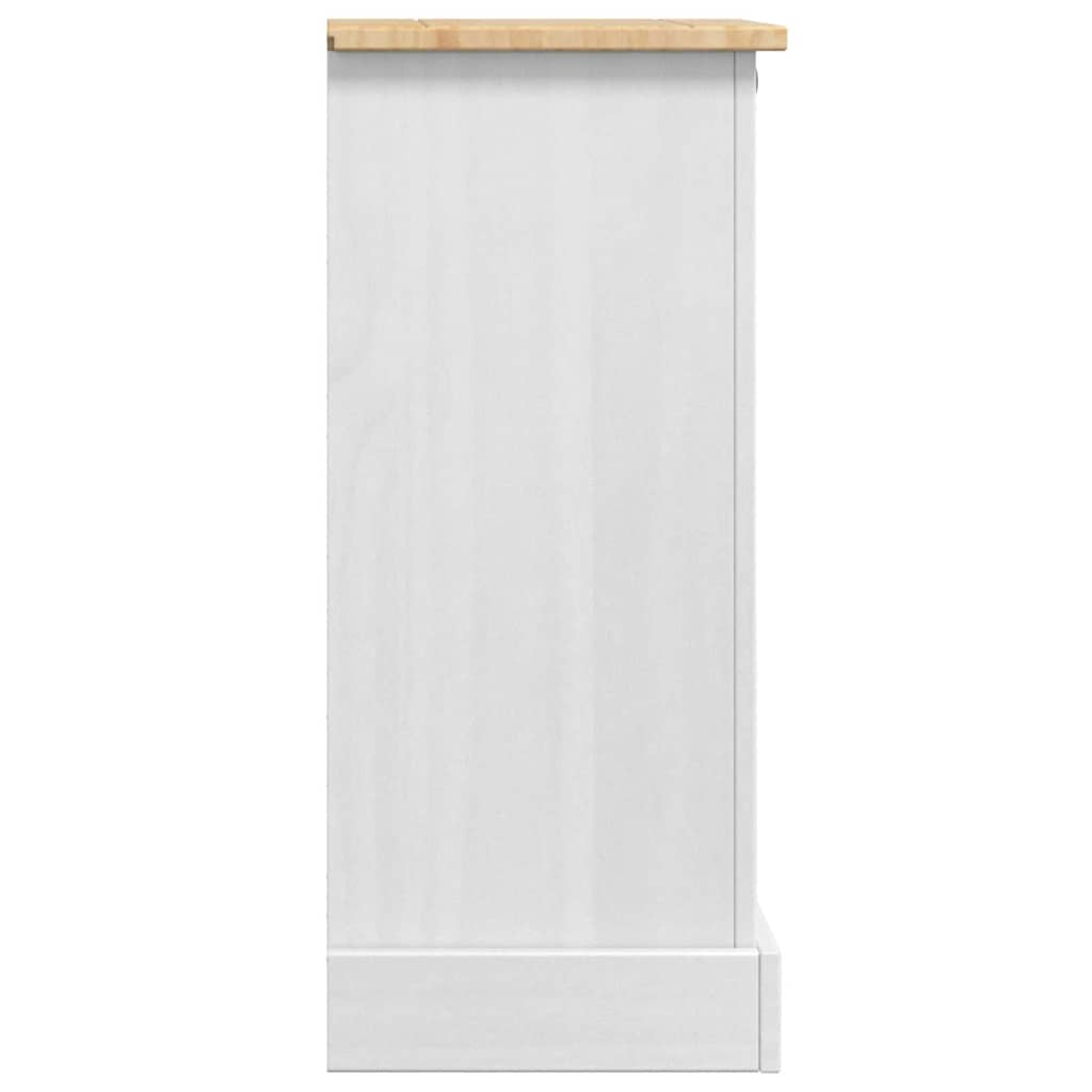 Mesita de Noche Corona 35 x 32,5 x 74 cm Madera de pino macizo