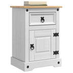 Mesita de Noche Corona 45 x 35 x 64 cm Madera de pino macizo