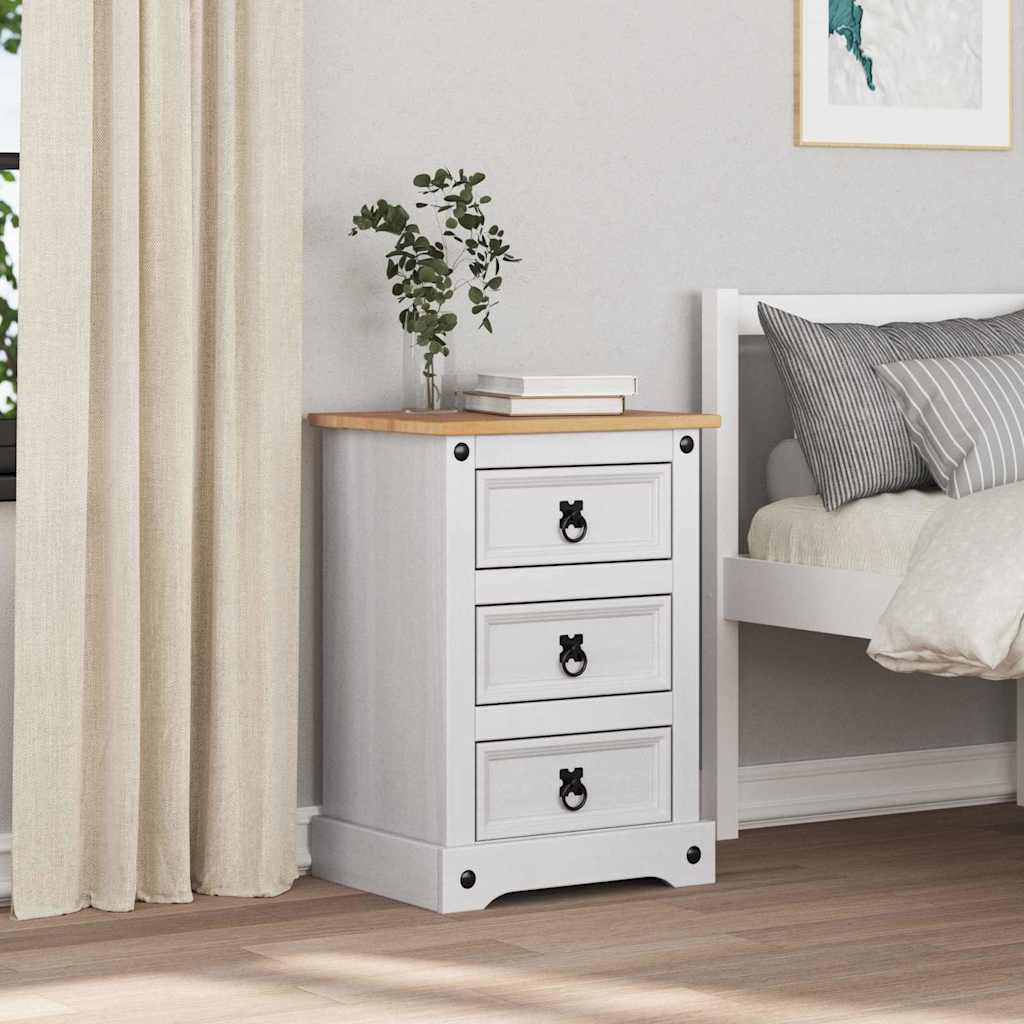 Mesita de Noche Corona 45 x 35 x 64 cm Madera de pino macizo