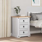 Mesita de Noche Corona 53 x 39 x 66 cm Madera de pino macizo