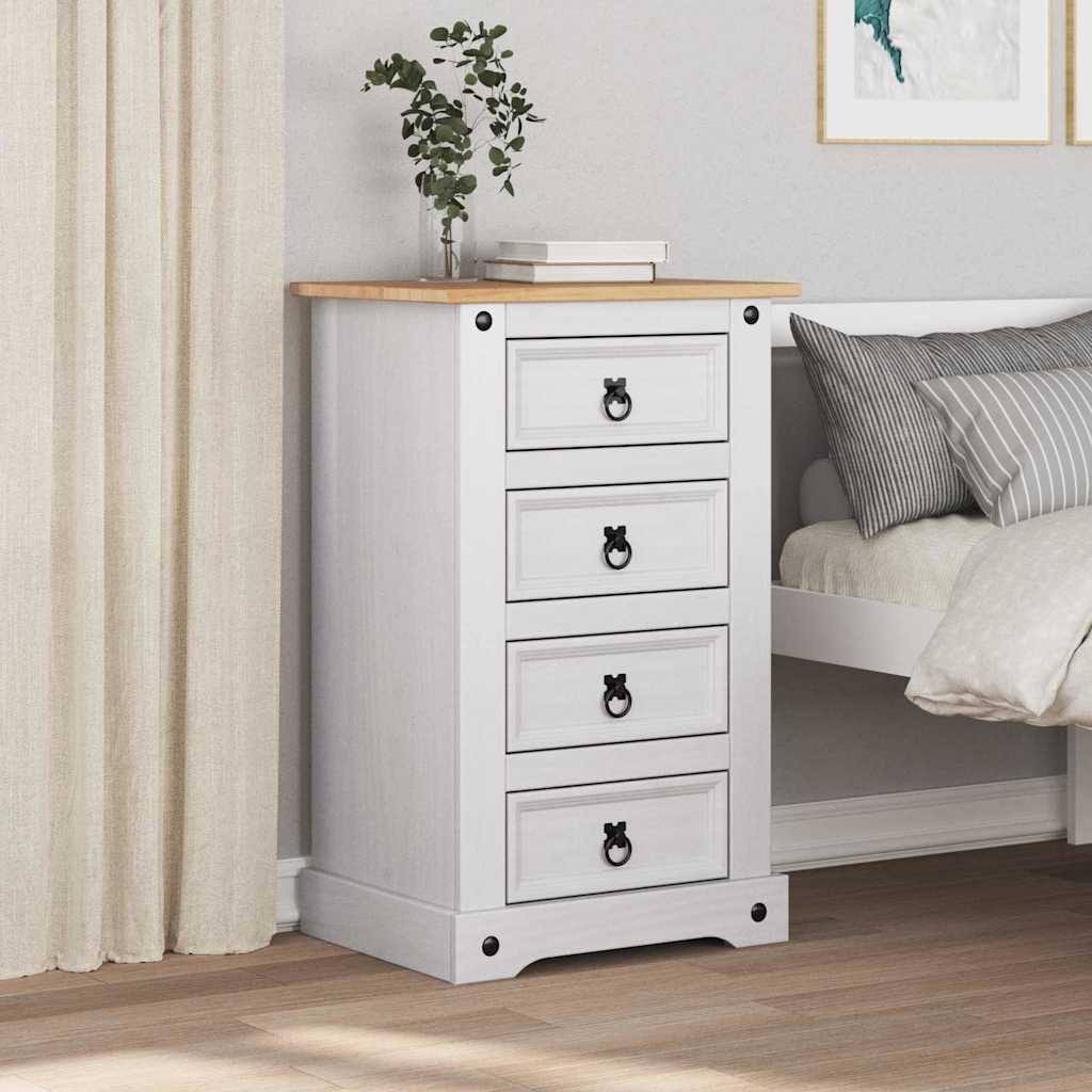 Mesita de Noche Corona 53 x 39 x 84 cm Madera de pino macizo