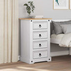 Mesita de Noche Corona 53 x 39 x 84 cm Madera de pino macizo