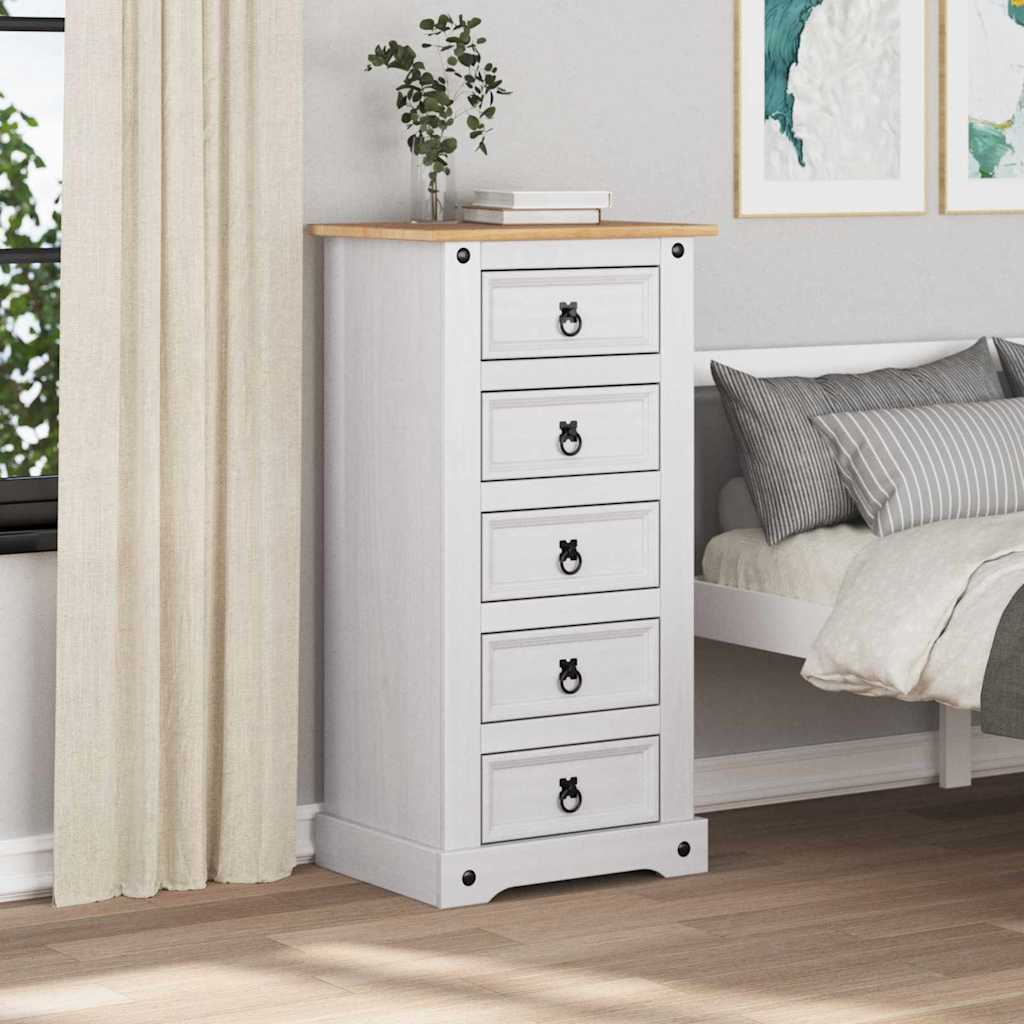 Mesita de Noche Corona 53 x 39 x 103 cm Madera de pino macizo