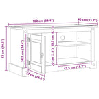 Mueble de TV Corona 100 x 40 x 52 cm Madera de pino macizo