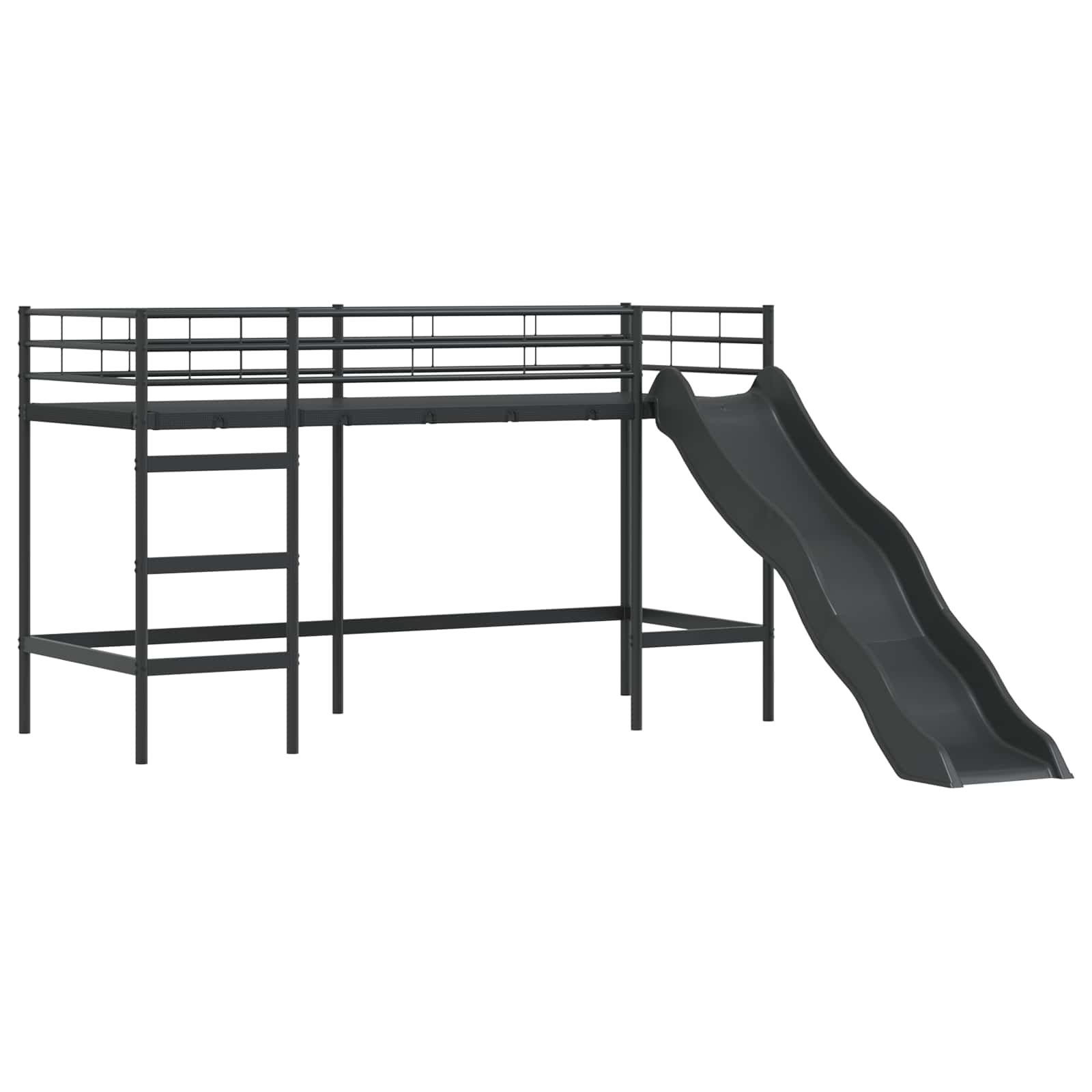 Estructura de litera para niños con tobogán Negro y Antracita