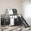 Estructura de litera para niños Liso Negro 75 x 190 cm Metal