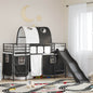 Estructura de litera para niños Liso Negro 75 x 190 cm Metal