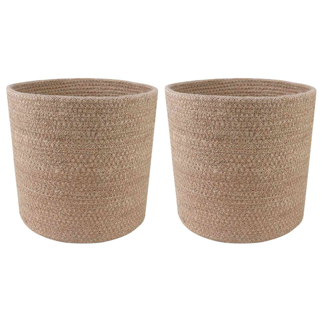 Set de Macetas de Planta 2 pcs Natural Ø 21 x 21 cm